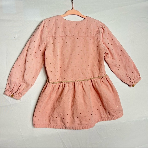 Zara Baby Girl Collections Pink Dress with Starts Long Sleeves Size 2 to 3 years - Picture 9 of 9